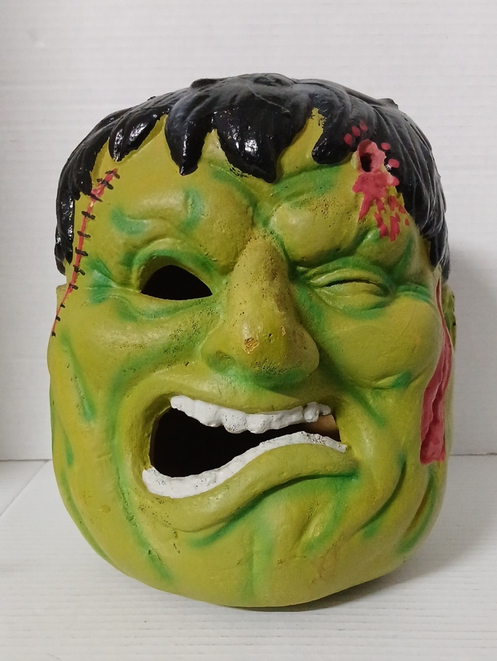 Vintage Frankenstein Halloween Decor Monster Head Light Up Blow Mold 1996 Matrix